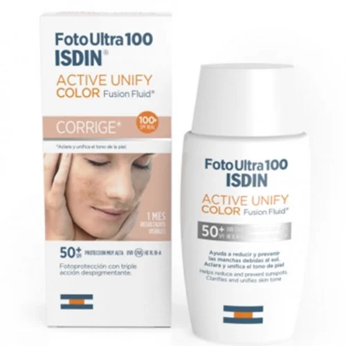 فلوئید ضد آفتاب رنگی ایزدین مدل Active Unify SPF 50