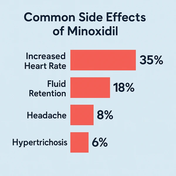 عوارض ماینوکسیدیل خوراکی و درصد وقوع آن‌ها